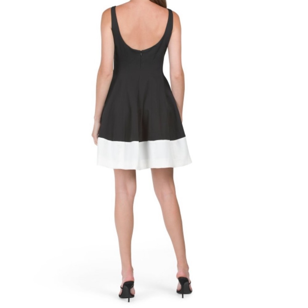 Rene by Rene Ruiz Color Block Satin cocktail mini dress size 8 - Picture 3 of 10